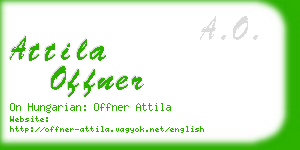 attila offner business card